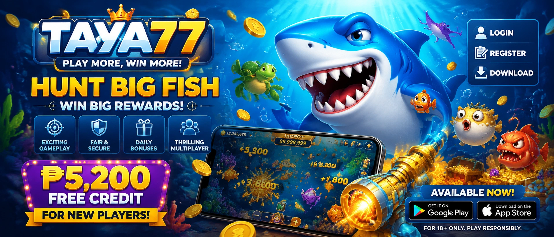 Fishing game mobile-style room preview